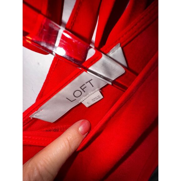 Ann Taylor‎ Loft Red Sleeveless Womens Tank Top With Back Tie Detail Size Medium - Picture 4 of 4